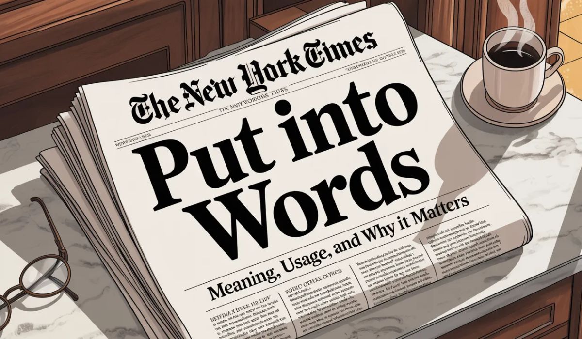 What Does Put Into Words NYT Mean?
